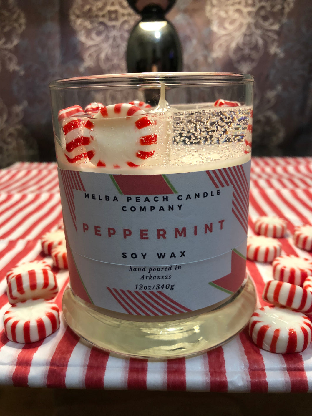 Peppermint Soywax Gelwax Candle 12oz