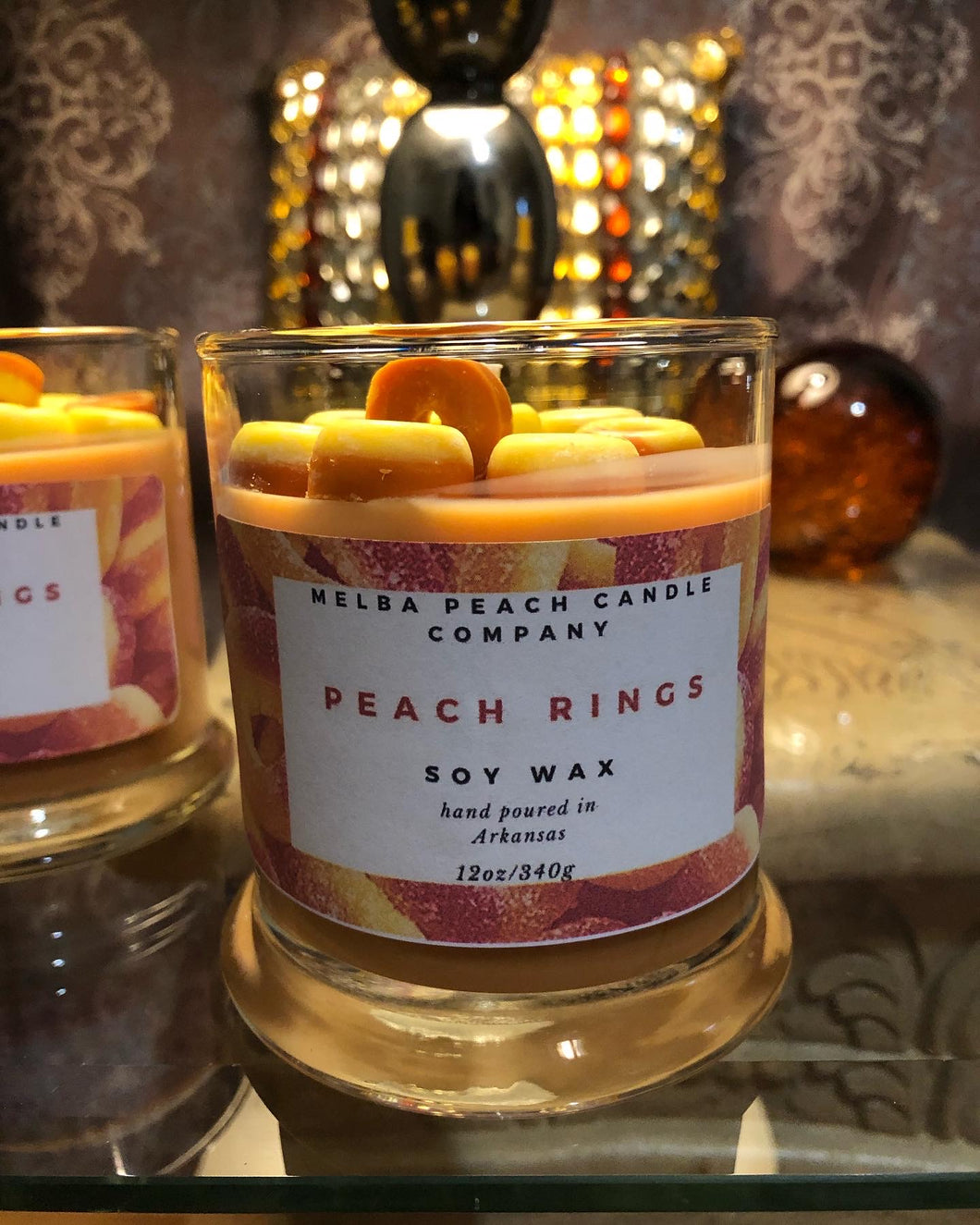 Peach Ring Scented Candle 12oz