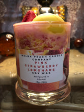 Load image into Gallery viewer, Pink strawberry lemonade Soywax Candle 12oz
