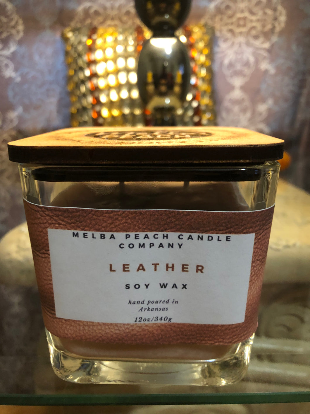 Leather Soywax Candle 12oz