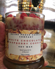 Load image into Gallery viewer, White chocolate raspberry cookie candle 12oz
