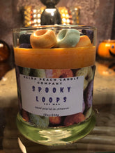 Load image into Gallery viewer, Spooky Loops Soywax Candle 12oz (Orange/Green)
