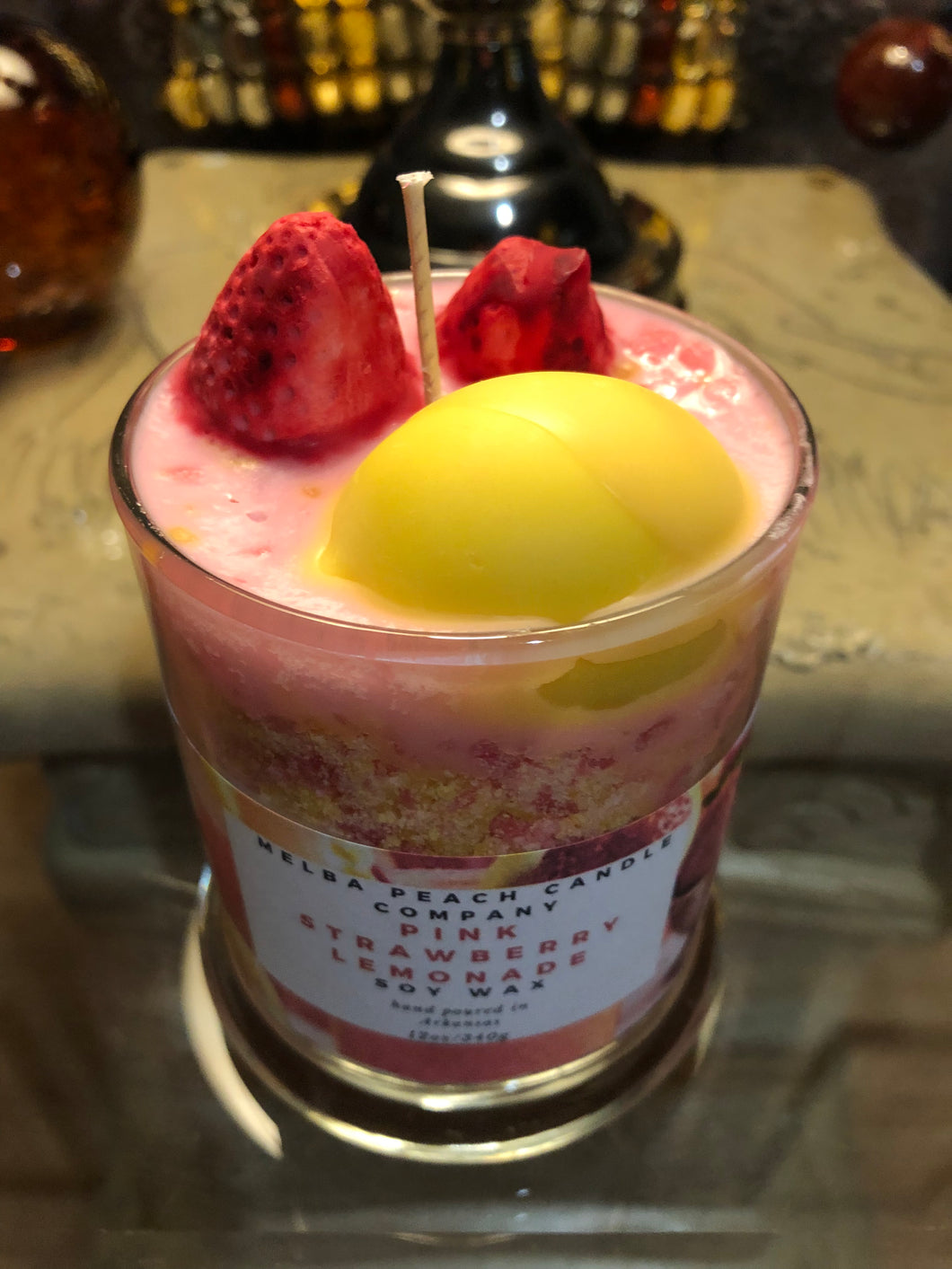 Pink strawberry lemonade Soywax Candle 12oz