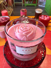 Load image into Gallery viewer, Rose Scented Soywax Candle 36oz
